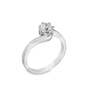 18ct White Gold Diamond Twist Engagement Ring - I½ - 0.50ct - Picture 1 of 5
