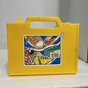 Vintage Empire Pencil Case Box Plastic School Stuff Box Yellow - Picture 1 of 4