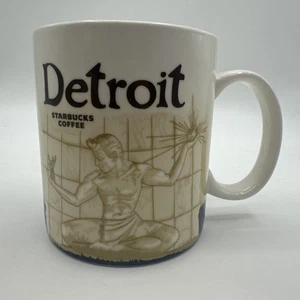 Taza de café Starbucks Detroit Michigan Global Icon Collector Series 16 oz - Imagen 1 de 6