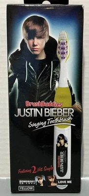 Cepillo de dientes Justin Bieber Brush Buddies Singing Somebody To Love & Love Me amarillo Foto 1 de 4