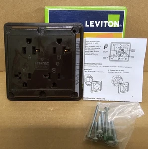 Leviton 21254 Quadriprise Brown - Picture 1 of 3