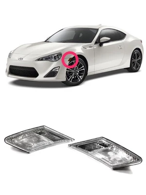 Luces de señalización laterales de parachoques delantero JDM para Scion FR-S / Subaru BRZ Toyota 86 transparentes Foto 1 de 4