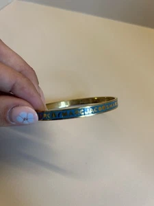 Marc Jacobs Blue And Gold Logo Bangle - Picture 1 of 5