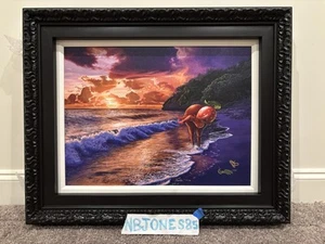 Michael Godard SUNSET STROLL Giclee Hand Embellished Signed on Canvas LE #/200 - Picture 1 of 9