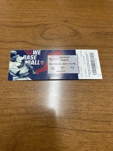 September 26, 2018 Tigers At Twins Ticket — Joe Mauer (HOF ‘24) Final MLB Season - Picture 1 of 2