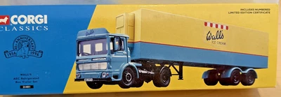 Corgi  Classics #21401 Wall's AEC Ice Cream Refrigerated Box Trailer Set  COA - Image 1 of 4
