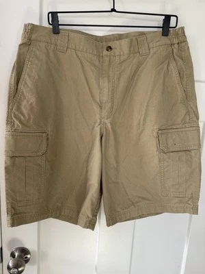 Pantalones Cortos LL Bean Para Hombres Grande Carga Bronceado 9" Nylon Cintura Cómoda W 36" Ligeros Foto 1 de 4