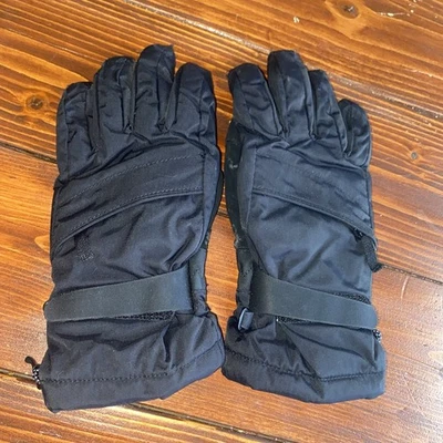 Guantes Lands' End S, negros, impermeables, forrados de vellón para mujer Foto 1 de 3