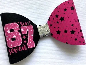 "6 7" STARS 4" PRINTED CANVAS FABRIC BOW LOOPS TO MAKE YOUR OWN HAIR BOWS - Picture 1 of 4