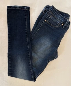 YMI Mädchen blau Denim Skinny Stretch dunkle Waschung Jeans Größe 16 24x26 - Bild 1 von 5