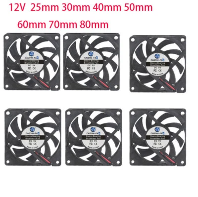 2/4/6 Stk Leiser Lüfter 12V 30mm 40mm-70mm 80mm Lüfter Für PC Gehäuselüfter Fan - Bild 1 von 4