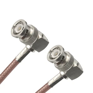 RG-400 Coax Cable Assembly, x2 BNC Right Angle (M) Connectors, 8 ft Length - Picture 1 of 1