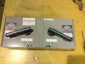 SIEMENS V7E3611 30 AMP 600 VOLT 3 POLE TWIN FUSIBLE PANELBOARD SWITCH - Picture 1 of 3