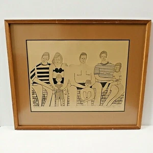 Nancy Johnston Ferro MCM 1983 Original BY THE SEA Intaglio Print Etching Signed - Picture 1 of 11