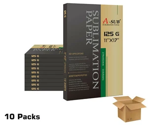 Bulk 1100 Fogli Carta Sublimazione A-SUB 11x17 125g per Trasferimento Calore Inkjet - Foto 1 di 10