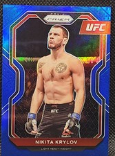 Nikita Krylov 2021 Panini Prizm UFC Blue Refractor Card /199 #49 Ultimate Fight
