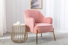 Mia Accent Chair in Eris Velvet Colours  Polyester Upholstery Gold Iron Legs