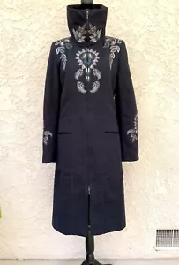 KENZO France Size 36 Embroidered Full Zip Coat Lined Cotton Vintage - Picture 1 of 24