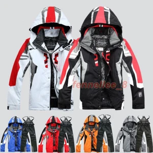 Men's Winter Warm Ski Suit Jacket Waterproof Coat Pant Suits Snowboard Snowsuits - Picture 1 of 37