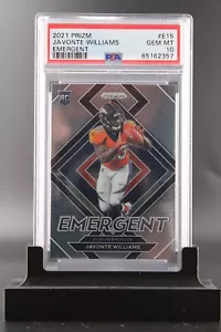 JAVONTE WILLIAMS | 2021 Panini Prizm | Emergente | RC | #E15 | PSA 10 GEM MT - Foto 1 di 2