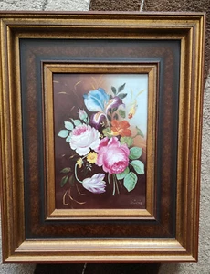 Porzellan Gemälde mit Signatur - Dürig - - Bild 1 von 4