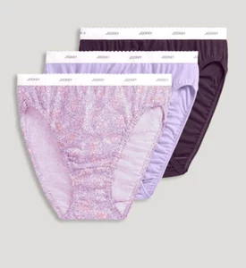 Women's Jockey 3-Pack Classic French Cut Comfort (Lilac-Cherry) Cotton Underwear - Picture 1 of 3