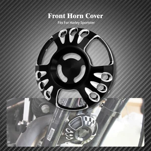 CNC Cut Front Horn Cover Speaker Cap Fit For Harley Sportster XL 883 1996-2022 - Picture 1 of 12
