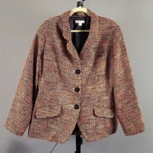 Coldwater Creek mehrfarbige Boucle Jacke/Blazer, Damen Gr: W18, neu - Bild 1 von 12
