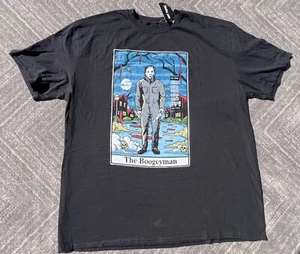 Halloween Michael Meyers Mens Large Black Tarot Card The Boogeyman T-shirt XXL - Picture 1 of 9