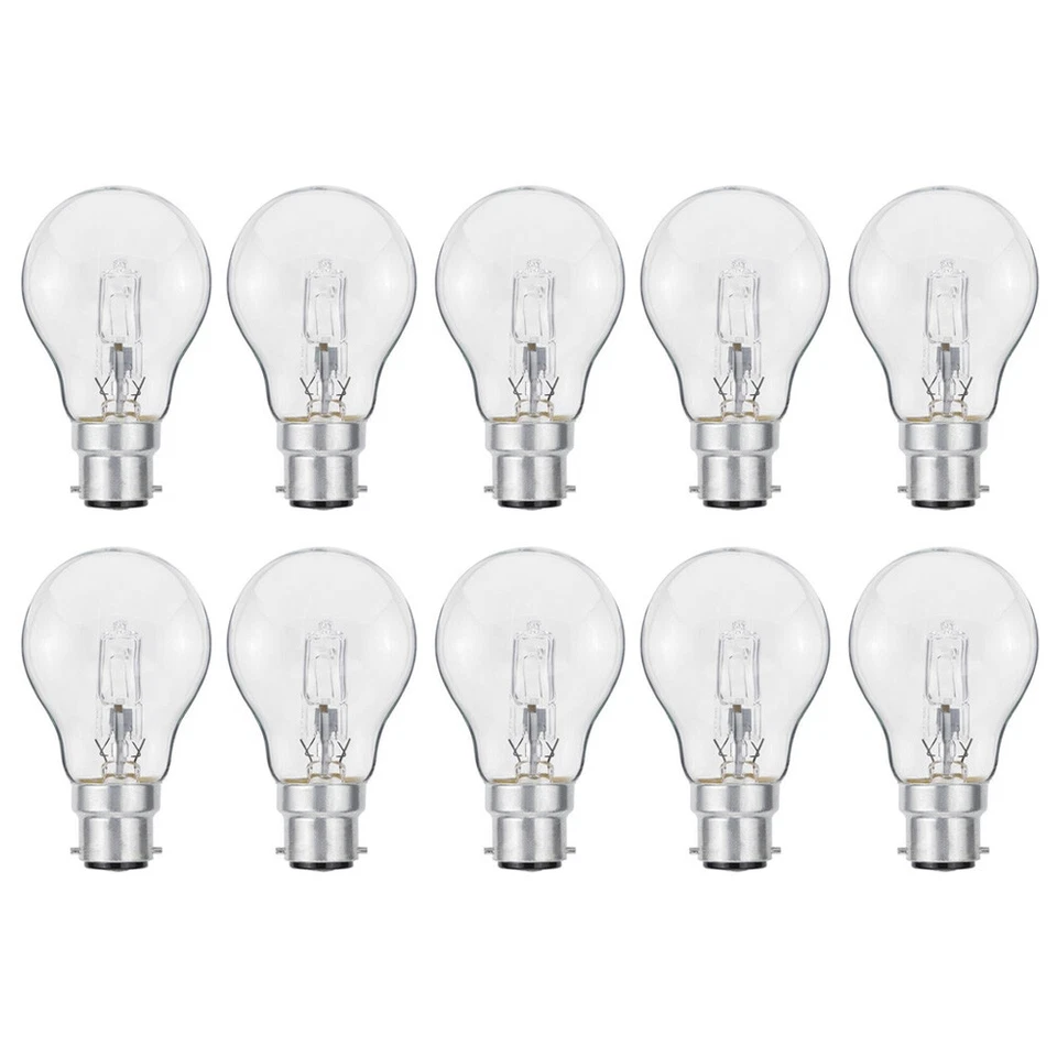 10-Pack of Luminizer 42W = 55W BC/B22 Eco Halogen GLS Clear Halogen, Warm Whi... - Image 1 of 1