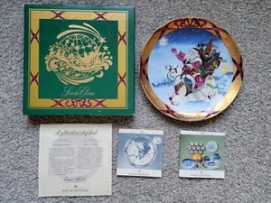 Rare Hans Henrik Hansen Porcelain Plate Santa in Greenland 1995 First Edition - Picture 1 of 3