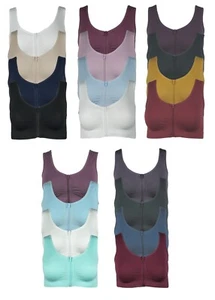 Sujetador Bustier 4 unidades confort para mujer con cremallera sin aros bralette sin costuras - Imagen 1 de 6