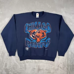 Sudadera De Colección Chicago Bears Cuello Redondo Talla M/L Azul NFL Puntada Única Artex - Imagen 1 de 10