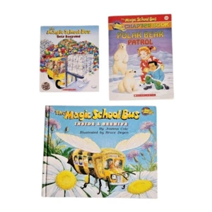 The Magic School Bus Book Bundle x 3 Vintage Kids Paperback Scholastic Lot - Picture 1 of 9