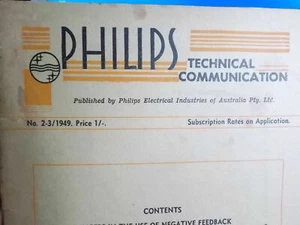  1949 PHILIPS TECHNICAL COMMUNICATION No 2-3 Pub. WWII RARE  - Foto 1 di 10