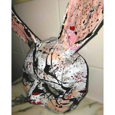 ORIGINAL Halloween Paper mache Scary Rabbit-Man mask Cosplay mask - Image 1 of 4