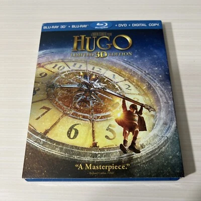 HUGO (Blu-ray 3D + Blu-ray + DVD + Digital Copy + OOP Slipcover, 2011) NEW - Image 1 of 4