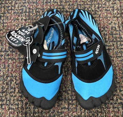 Rockin Niños Zapatos de Agua Azul/Negro EE. UU. Talla 13 NUEVO con Etiquetas Foto 1 de 4
