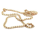 Vintage Old European Chain Necklace Solid 14k/585 Rose Gold