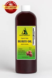 BURITI EXOTIC FRUIT OIL UNREFINED ORGANIC COLD PRESSED by H&B Oils Center 32 OZ - Picture 1 of 12