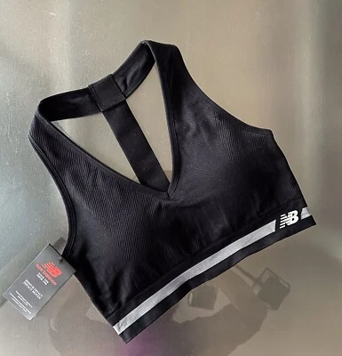 Sujetador deportivo New Balance impacto medio estilo # 2016 negro talla L Foto 1 de 4