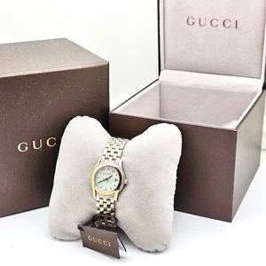 RELOJ PULSERA ESTATE GUCCI CUARZO ACERO INOXIDABLE DOS TONOS, EXCELENTE EN CAJA ORIGINAL - Imagen 1 de 14