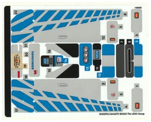 LEGO STICKER SHEET ONLY 2 FAST 2 FURIOUS NISSAN SKYLINE GT-R 76917 from set New - Picture 1 of 2