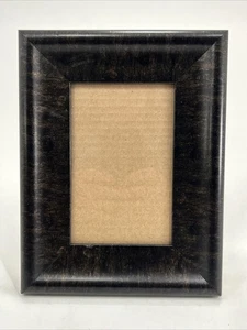 Cornice portafoto marrone anticata 4"x6" cornice larga da parete/libera installazione usata B - Foto 1 di 7