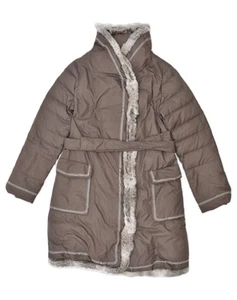 MAX & CO. Womens Padded Coat U 10 Small Brown Polyester T203 - Picture 1 of 3
