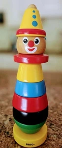 BRIO Infantil Niño Niño Niño 30120 Apilable Madera Juguete de Aprendizaje Payaso 9" Alto - Imagen 1 de 3