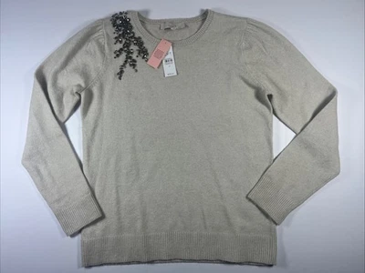 Suéter Loft Flor Cristal Para Mujer Talla M Crema Joya Mezcla Lana Nuevo Con Etiquetas Foto 1 de 4