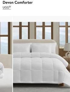 Neu mit Etikett "UGG" Devon alternative Daunendecke King Size 106"x90" in weiß! - Bild 1 von 11
