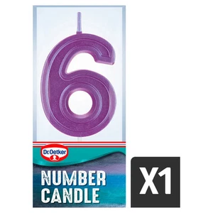 Dr. Oetker Kerze Nummer 6 - 2er Pack (Farbe kann variieren) - Bild 1 von 1