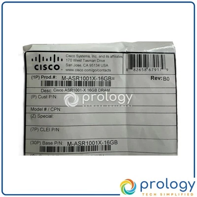 *Brand New* Cisco M-ASR1001X-16GB (2x8GB) 16GB Memory for Cisco ASR 1001X - Image 1 of 3